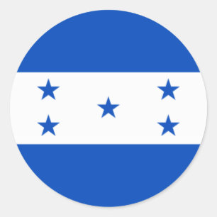 Sticker Rond Drapeau du Honduras