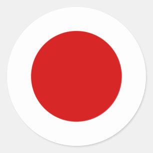 Sticker Rond Drapeau du Japon