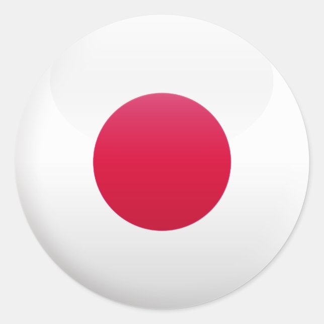 Sticker Rond Drapeau du Japon (Devant)
