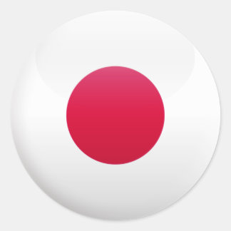 Sticker Rond Drapeau du Japon