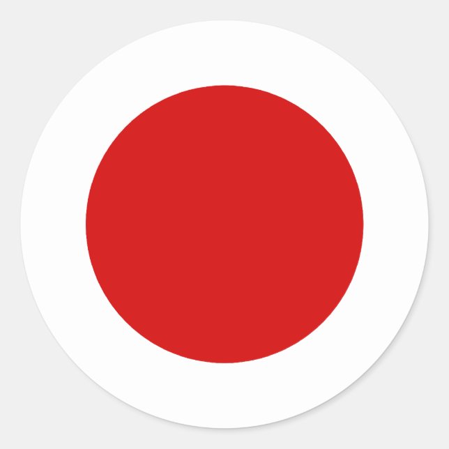 Sticker Rond Drapeau du Japon (Devant)