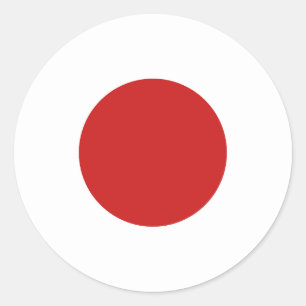 Sticker Rond Drapeau du Japon