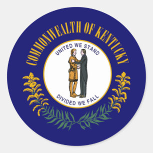 Sticker Rond Drapeau du Kentuckian, Drapeau du Kentucky