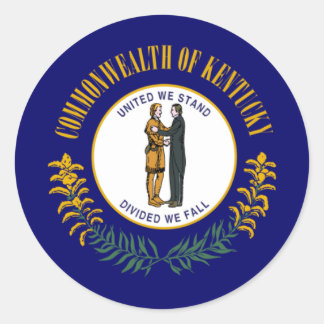 Sticker Rond Drapeau du Kentuckian, Drapeau du Kentucky