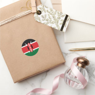Sticker Rond Drapeau du Kenya