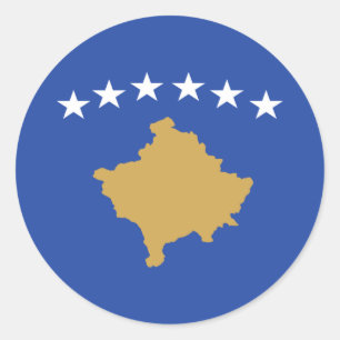 Sticker Rond Drapeau du kosovo