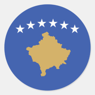Sticker Rond Drapeau du Kosovo