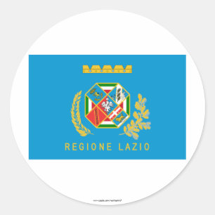 Sticker Rond Drapeau du Latium