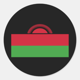 Sticker Rond Drapeau du Malawi