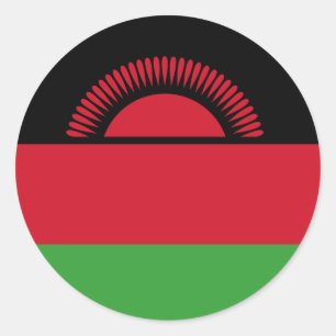 Sticker Rond Drapeau du Malawi