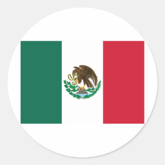 Sticker Rond Drapeau du Mexique