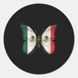 Sticker Rond Drapeau du Mexique fierté mexicaine racines mexica