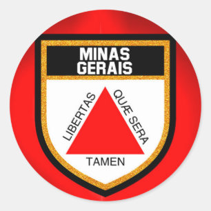 Sticker Rond Drapeau du Minas Gerais