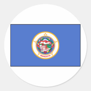 Sticker Rond Drapeau du Minnesota