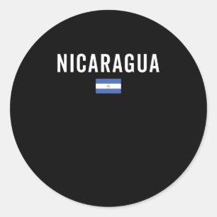 Sticker Rond Drapeau du Nicaragua - Drapeau patriotique
