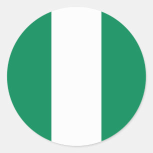 Sticker Rond Drapeau du Nigéria