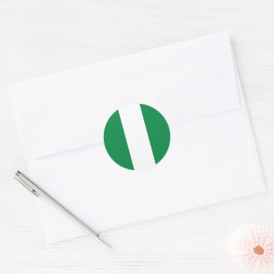 Sticker Rond Drapeau du Nigeria