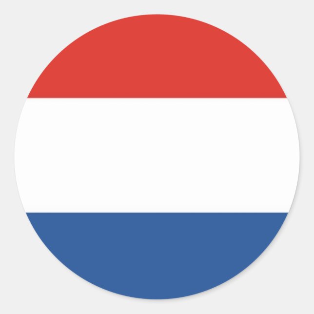 Sticker Rond Drapeau du Pays-Bas (Devant)