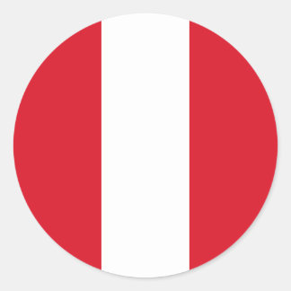 Sticker Rond Drapeau du Pérou