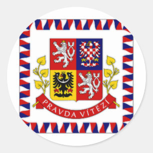 Sticker Rond Drapeau du président de la République tchèque
