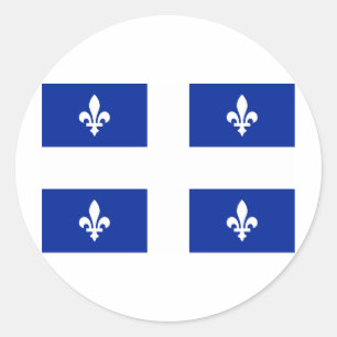 Sticker Rond Drapeau du Québec