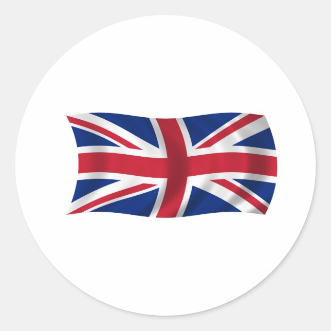 Sticker Rond Drapeau du Royaume-Uni (Devant)