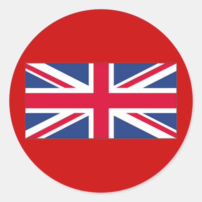 Sticker Rond Drapeau du Royaume-Uni (Devant)