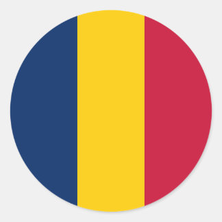 Sticker Rond Drapeau du Tchad