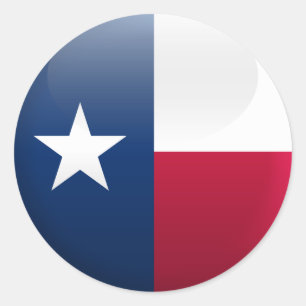 Sticker Rond Drapeau du Texas