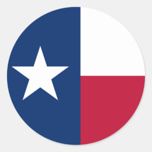 Sticker Rond Drapeau du Texas