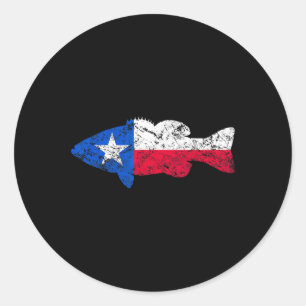 Sticker Rond Drapeau du Texas Petite-bouche par pêche