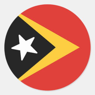 Sticker Rond Drapeau du Timor-Leste