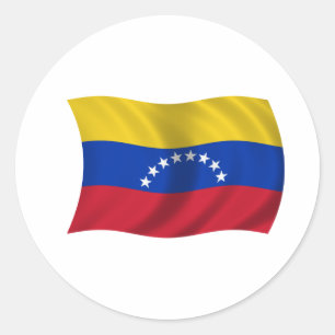 Sticker Rond Drapeau du Venezuela