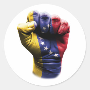 Sticker Rond Drapeau du Venezuela