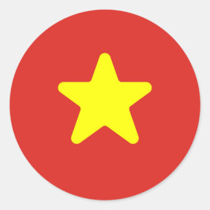 Sticker Rond Drapeau du Vietnam