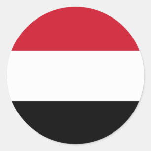 Sticker Rond Drapeau du Yémen