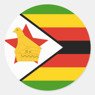 Sticker Rond Drapeau du Zimbabwe