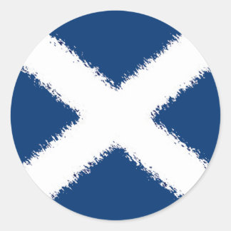 Sticker Rond Drapeau écossais