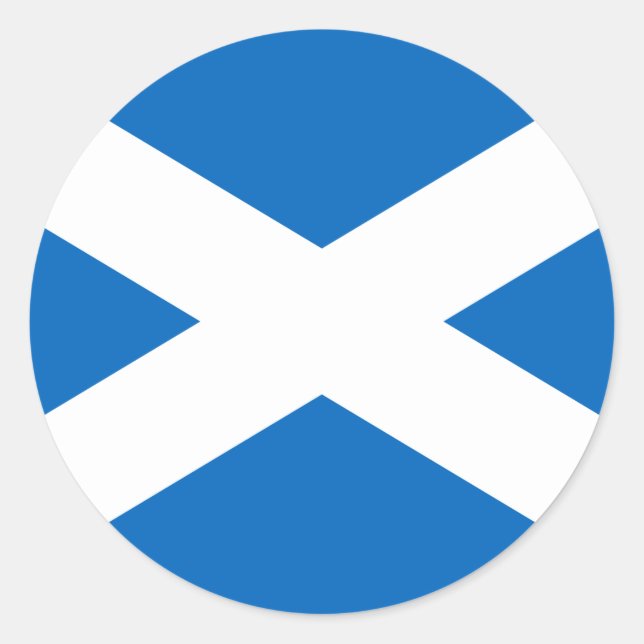 Sticker Rond Drapeau écossais (Devant)