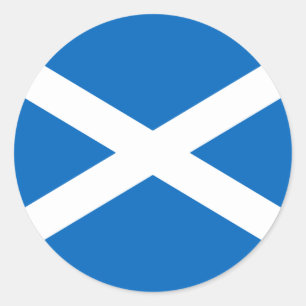 Sticker Rond Drapeau écossais, Drapeau écossais