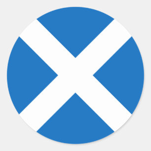 Sticker Rond Drapeau écossais - Drapeau écossais souvenir