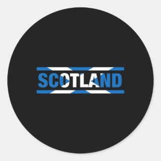 Sticker Rond Drapeau Écossais Le Laisser Dans Mon Adn Écossais