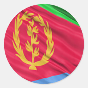 Sticker Rond Drapeau érythréen