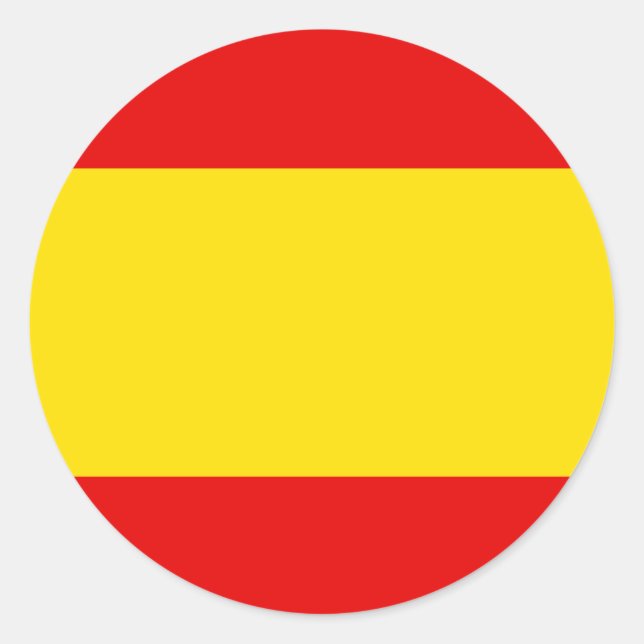 Sticker Rond Drapeau espagnol T-shirts et cadeaux (Devant)