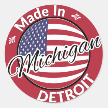 Drapeau Fabriqué à Detroit Michigan USA