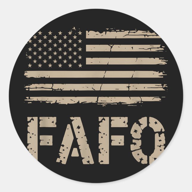 Sticker Rond Drapeau Fafo (Devant)