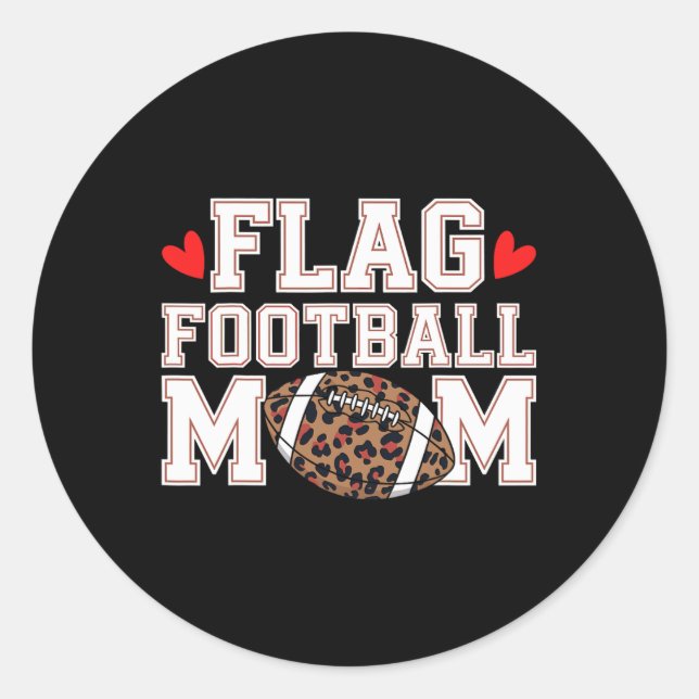 Sticker Rond Drapeau Football Maman Drôle Drapeau Drôle Footbal (Devant)