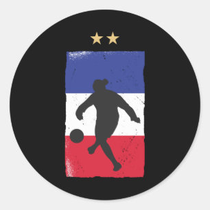 Sticker Rond Drapeau français du drapeau français du maillot de