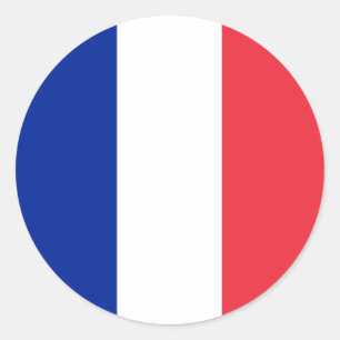 Sticker Rond Drapeau France