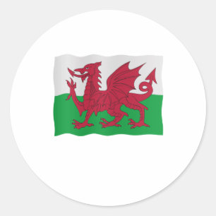 Sticker Rond Drapeau gallois